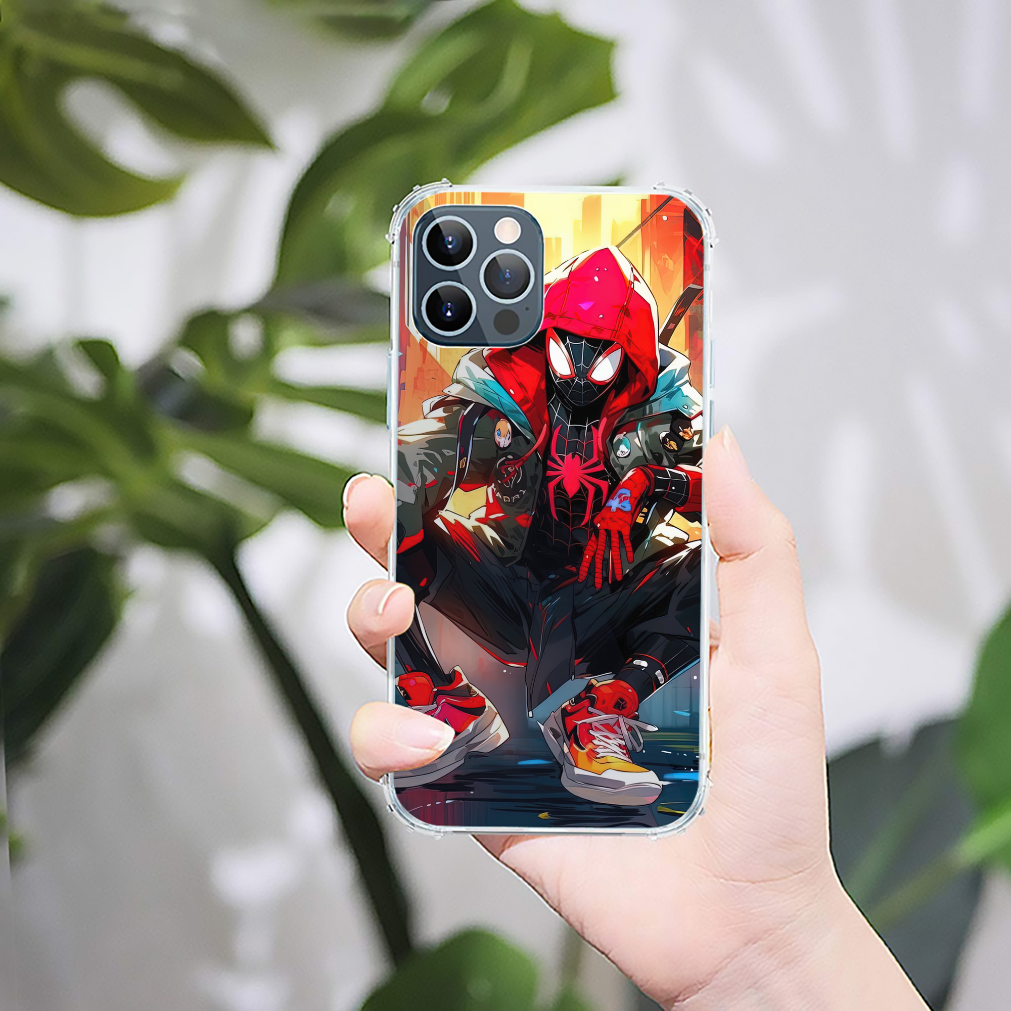 （画像用） Spider Man スパイダーマン 【iPhone 12シリーズ対応】透明スマホケース（クリアソフトケース）